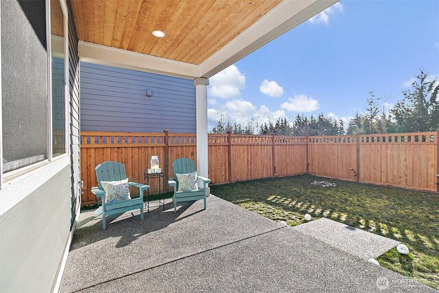 15132 Tyee Dr E, Bonney Lake, WA 98391 - view of patio / terrace with a fenced backyard