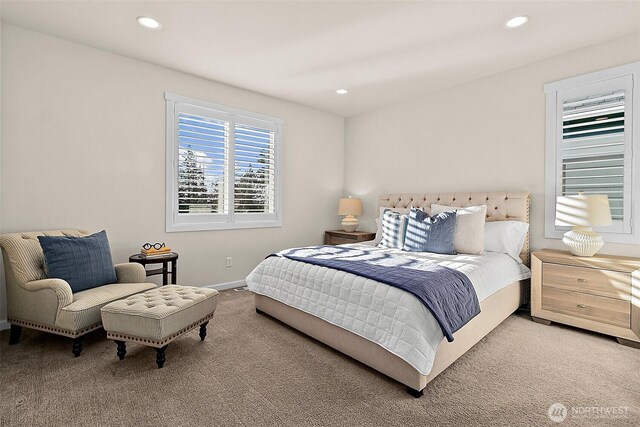 15132 Tyee Dr E, Bonney Lake, WA 98391 - carpeted bedroom featuring recessed lighting and baseboards