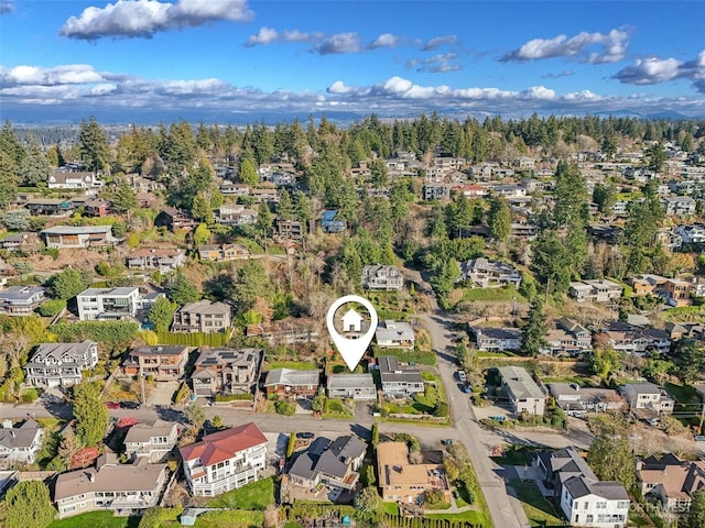 birds eye view of property featuring a residential view