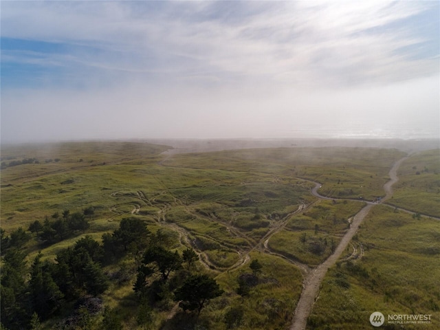 bird's eye view featuring a rural view