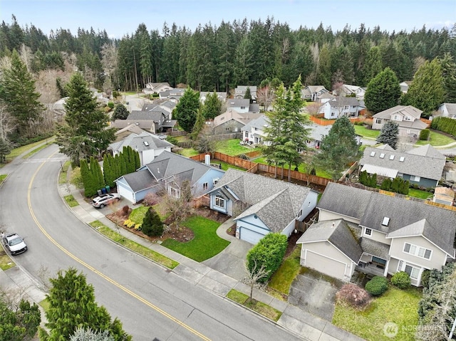 birds eye view of property featuring a residential view