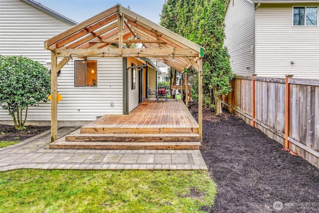 exterior space featuring a fenced backyard