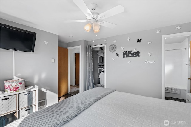 bedroom with ceiling fan