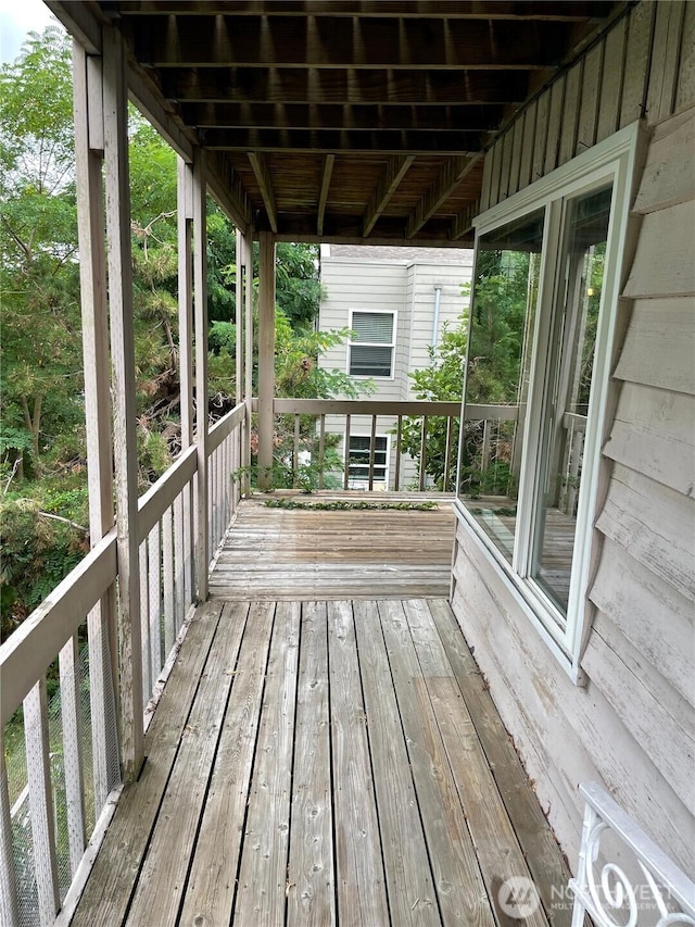 view of wooden terrace