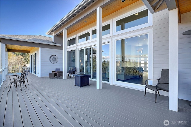 view of wooden terrace