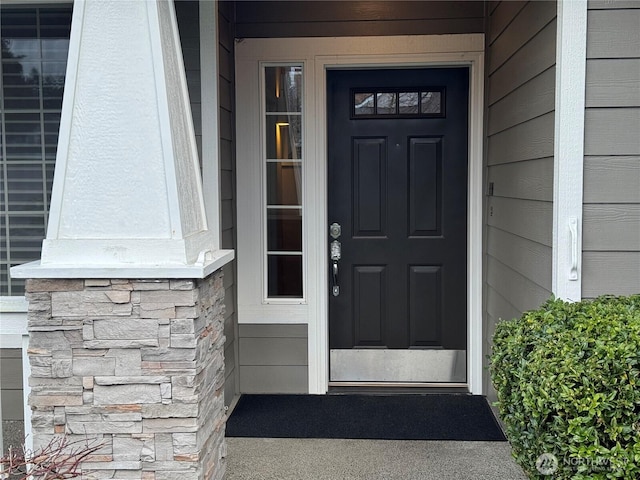 view of doorway to property