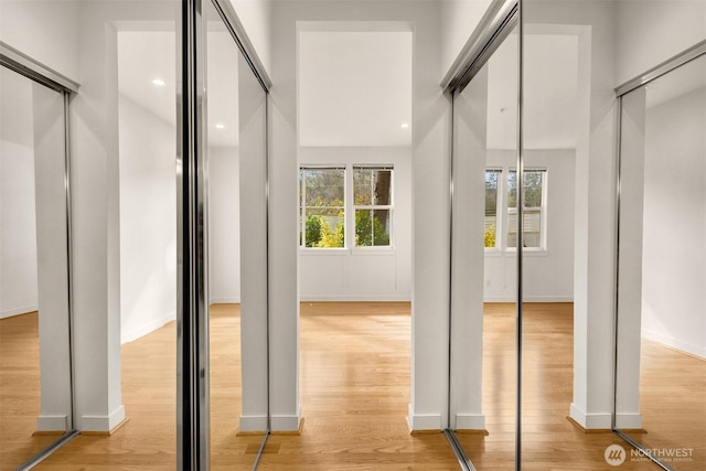 interior space with light wood-type flooring