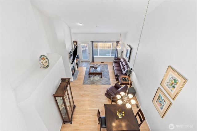 living room featuring wood finished floors