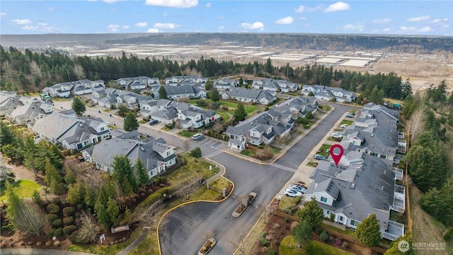 drone / aerial view featuring a residential view