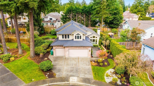 birds eye view of property featuring a residential view