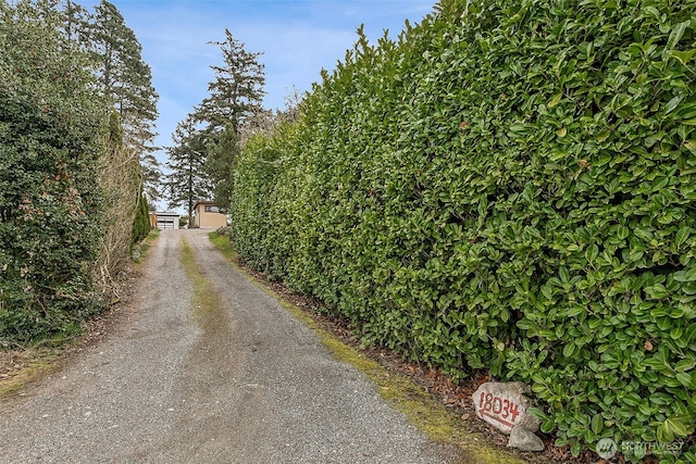 view of street with driveway