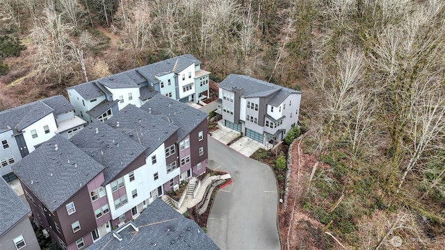 drone / aerial view with a residential view