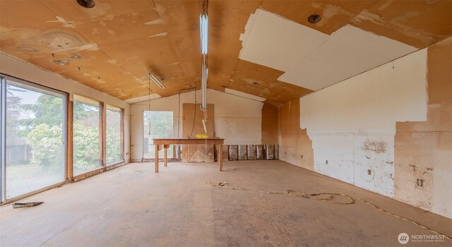 interior space with lofted ceiling