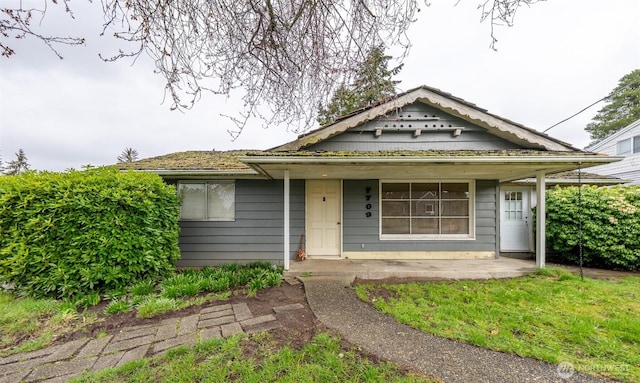 view of front of property with a porch