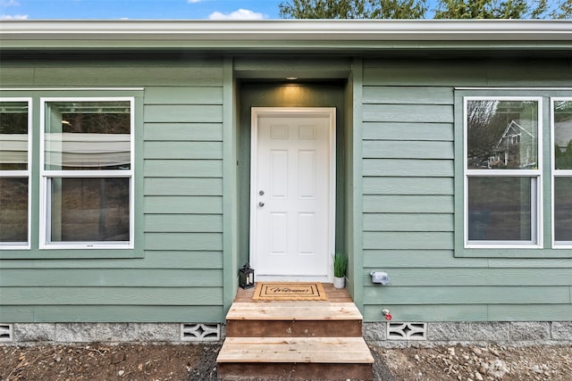 view of doorway to property