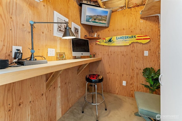 bar featuring a dry bar and wooden walls