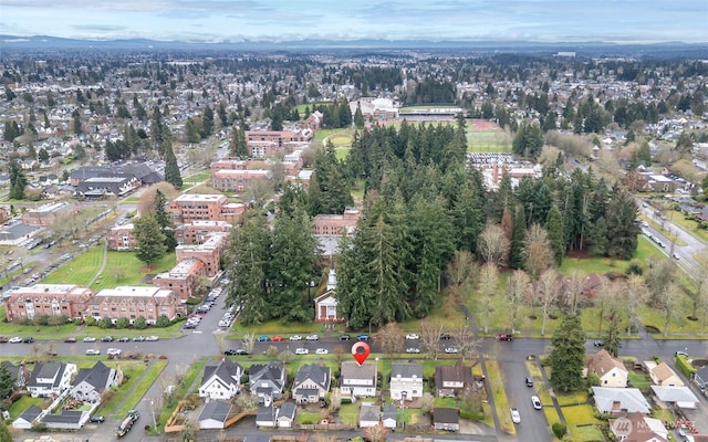 bird's eye view with a residential view