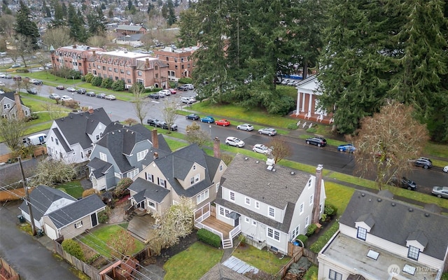 drone / aerial view with a residential view