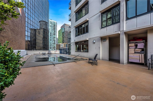 view of patio / terrace with a view of city