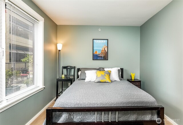 bedroom with baseboards