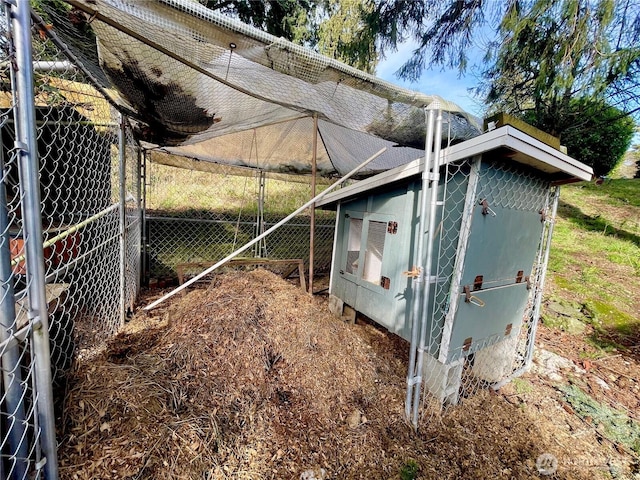 view of poultry coop