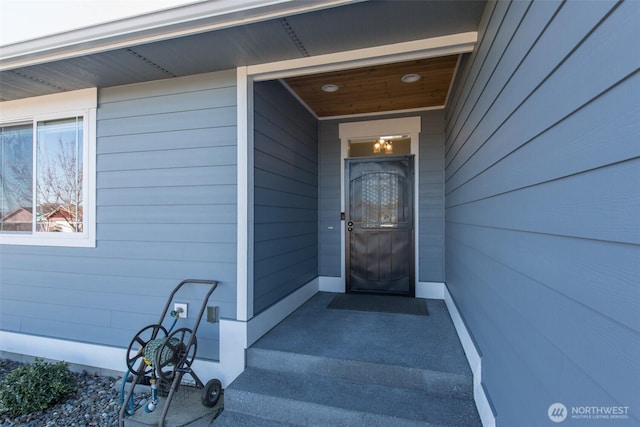 view of doorway to property