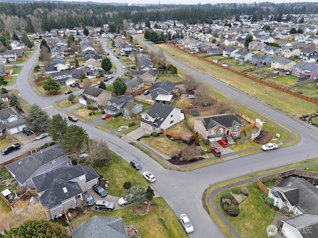 drone / aerial view featuring a residential view