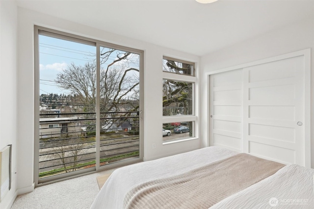 view of carpeted bedroom