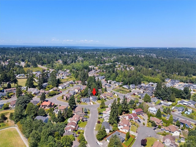 bird's eye view featuring a residential view