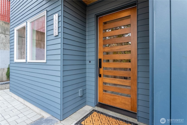 view of doorway to property