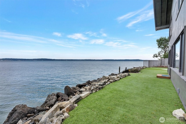 water view with fence