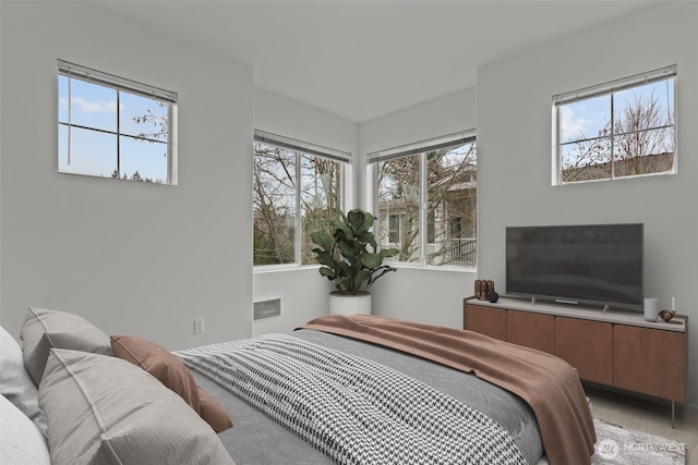 bedroom featuring multiple windows