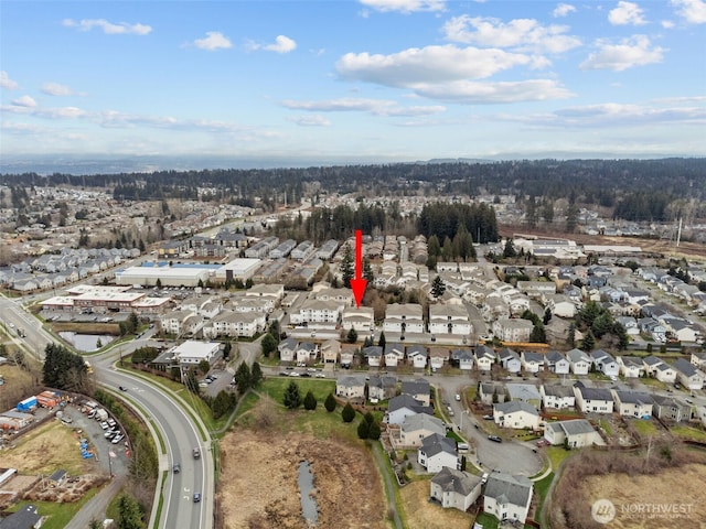 bird's eye view featuring a residential view