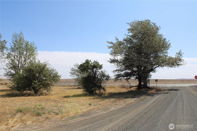 view of street with a rural view