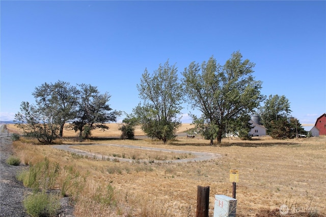 view of yard featuring a rural view