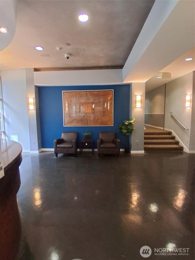 lobby with stairs