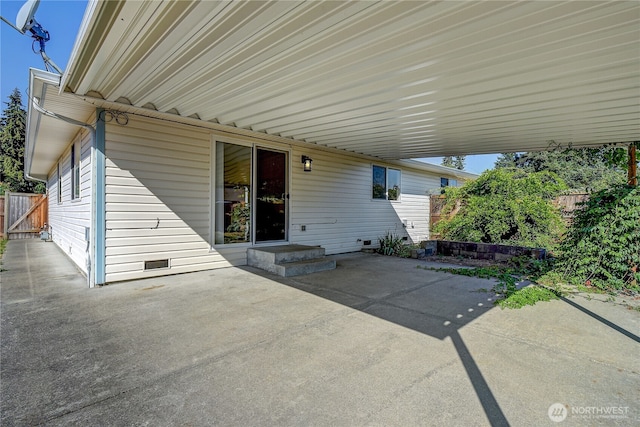 view of patio with fence