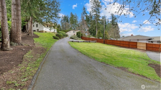 view of road with driveway