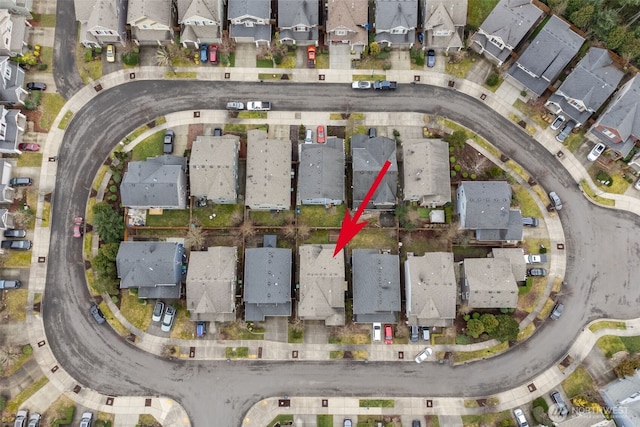 aerial view featuring a residential view