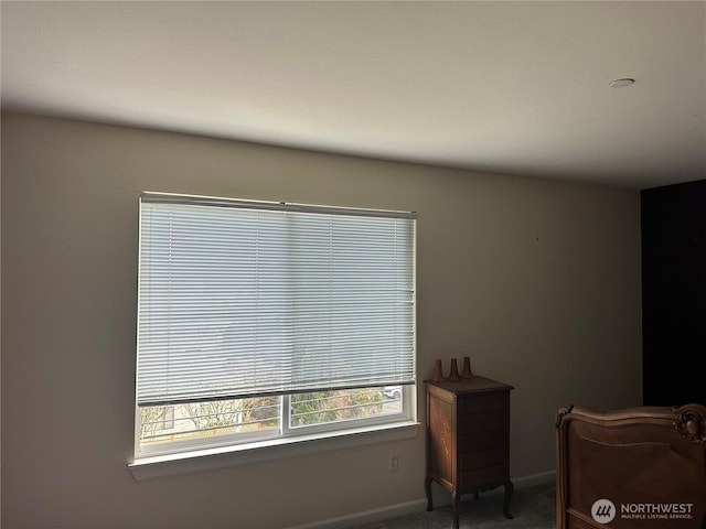 bedroom with carpet and baseboards