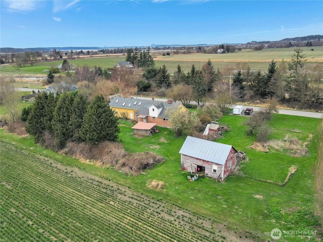 drone / aerial view featuring a rural view