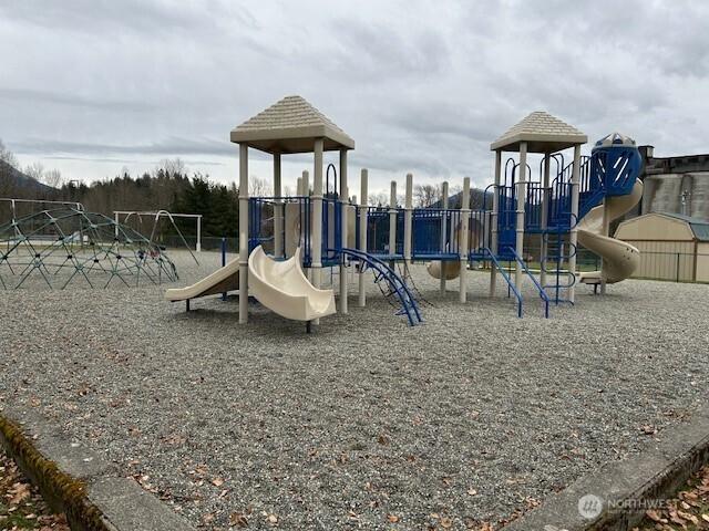 view of community jungle gym