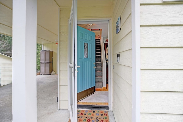 view of doorway to property