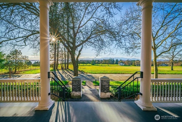 exterior space featuring a porch