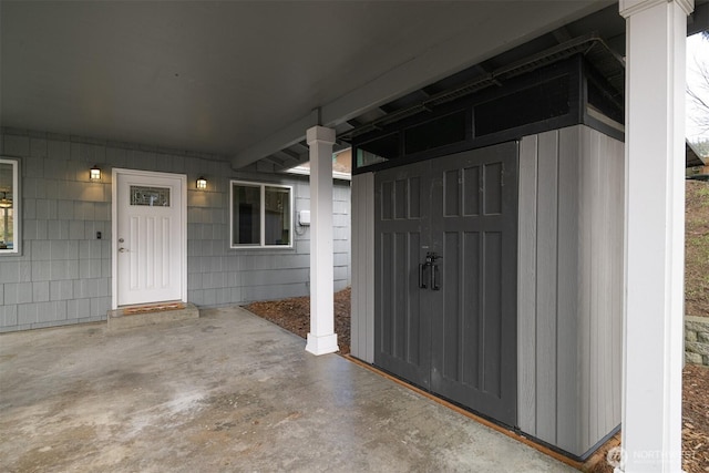 view of doorway to property