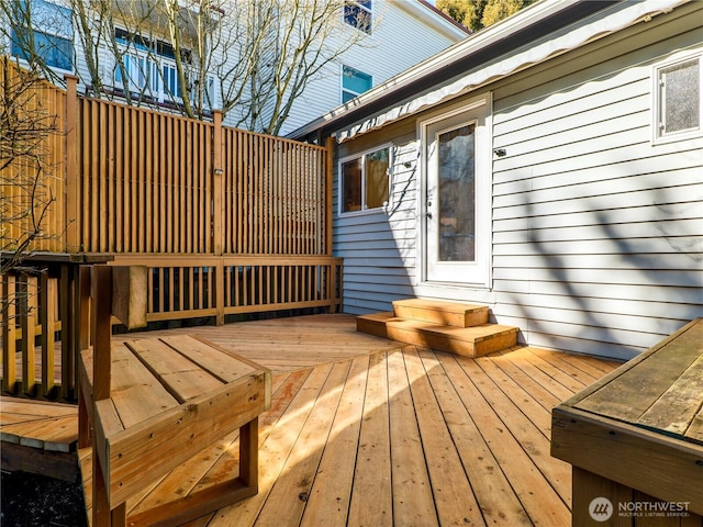 view of wooden terrace