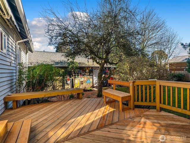 view of wooden terrace