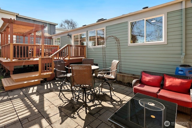 view of patio / terrace featuring outdoor dining space