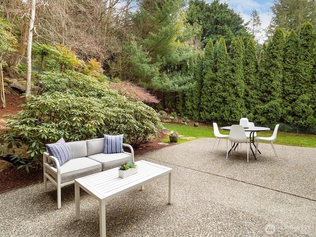 view of patio with outdoor dining space