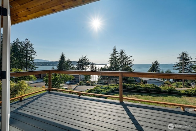 balcony with a mountain view